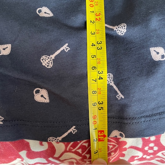 Boden Gray Scoop Neck Long sleeve Dress with Beige Key Print - Picture 9 of 11